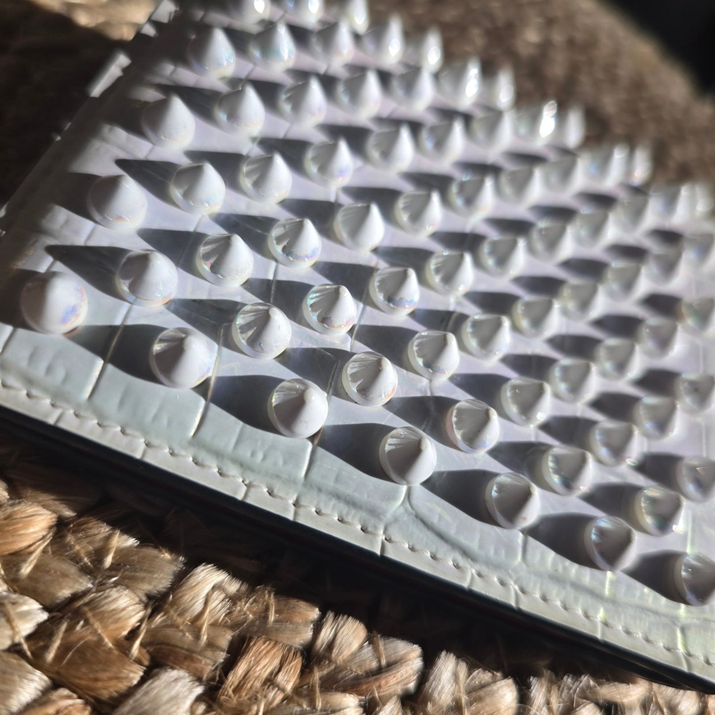 Christian Louboutin White Studded Wallet