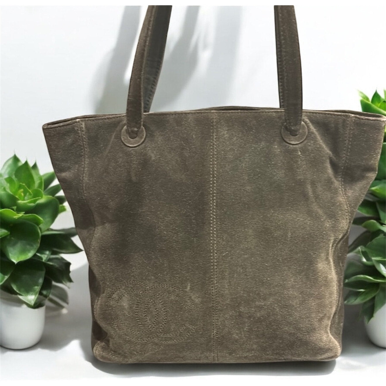 Chanel CocoMark Suede Tote