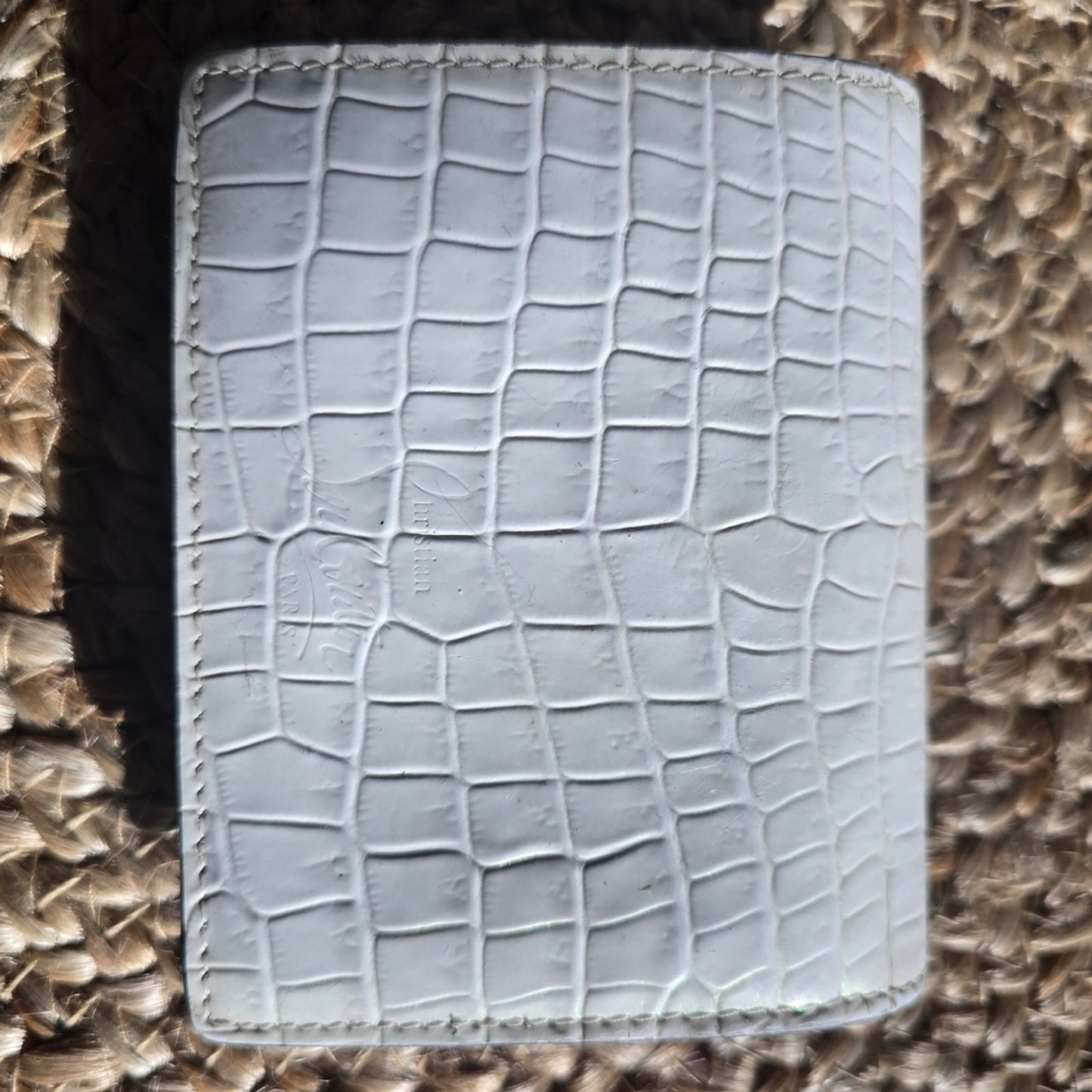 Christian Louboutin White Studded Wallet