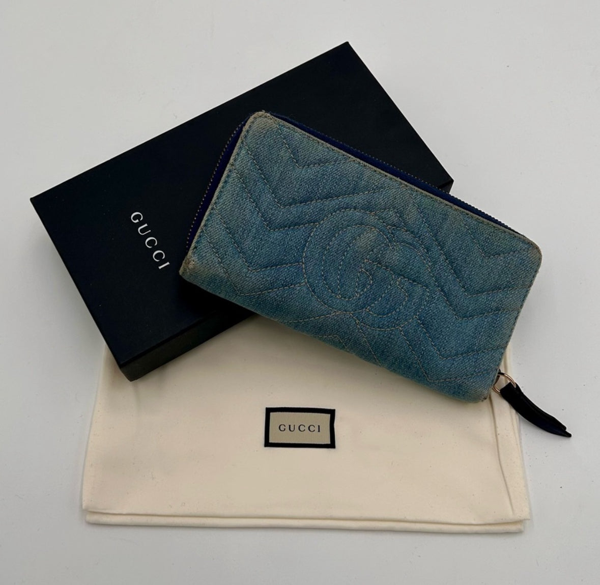 Gucci Marmont Denim Wallet