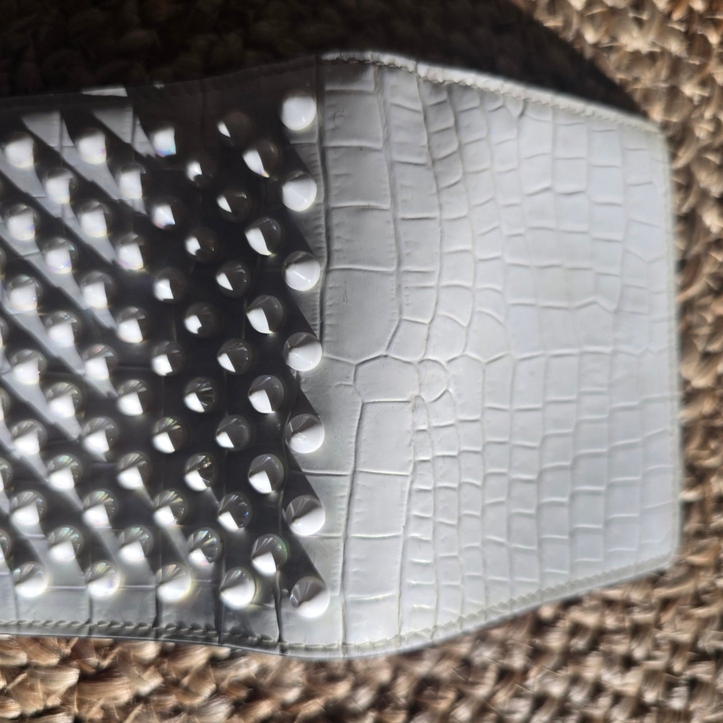 Christian Louboutin White Studded Wallet