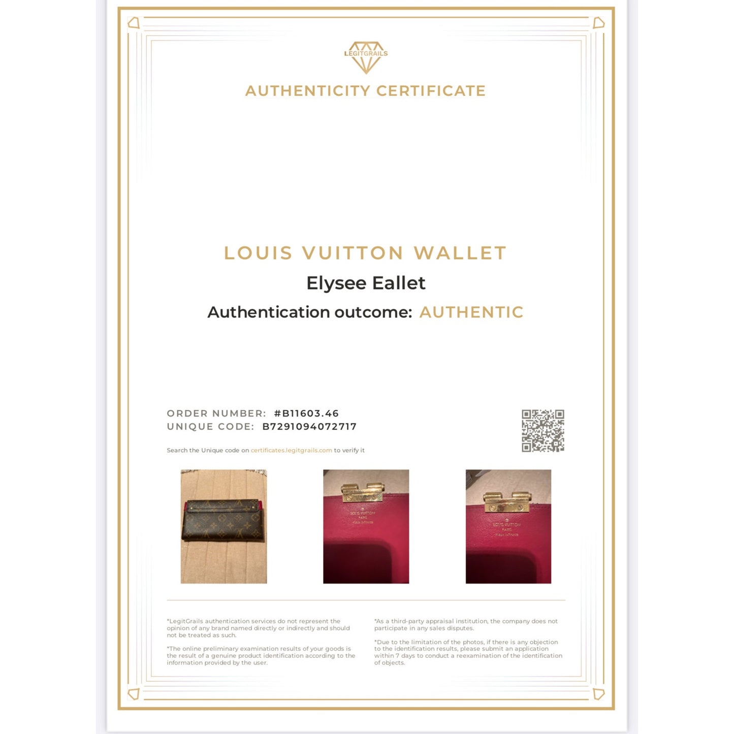 Louis Vuitton Elysee Wallet