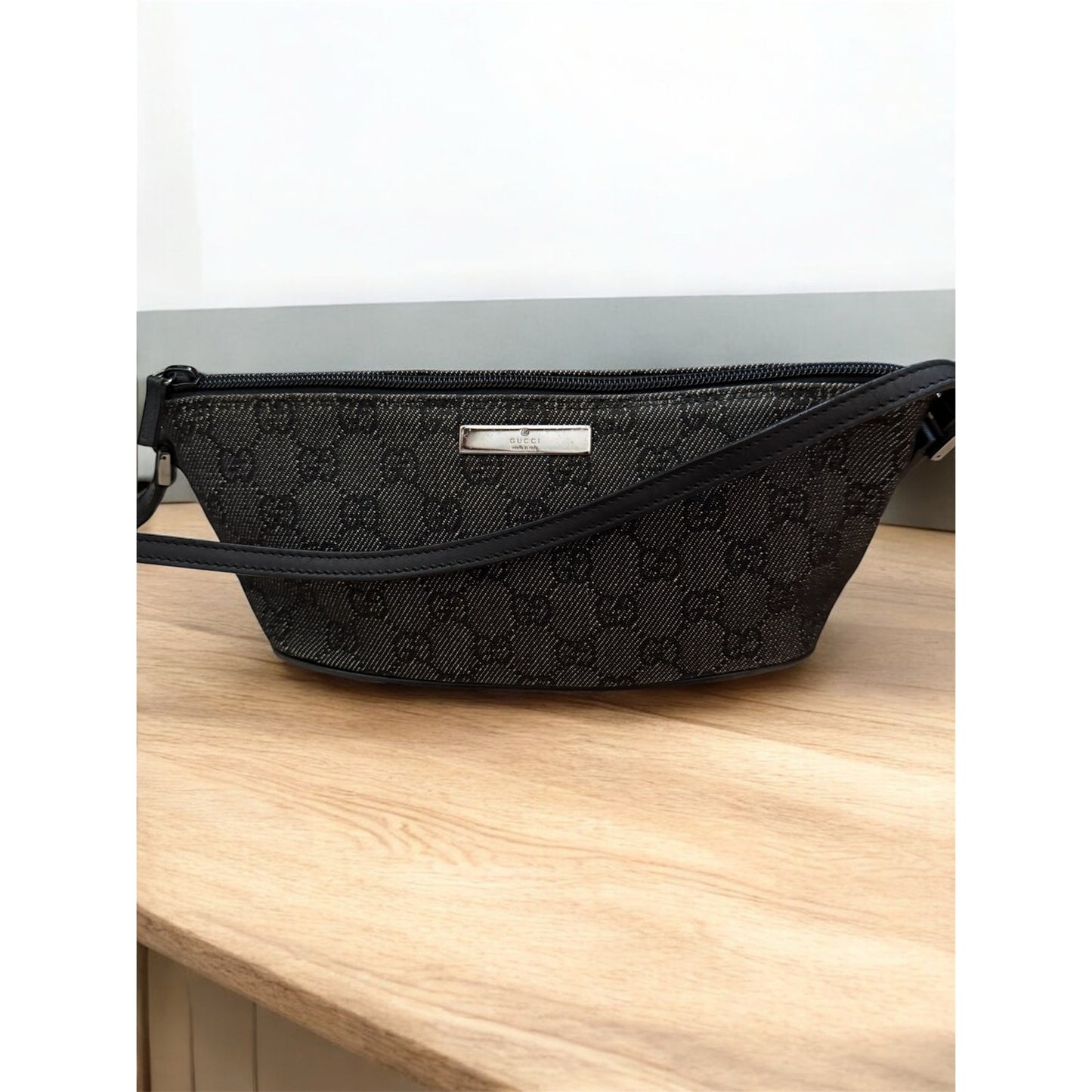 Gucci Black Denim Bagette