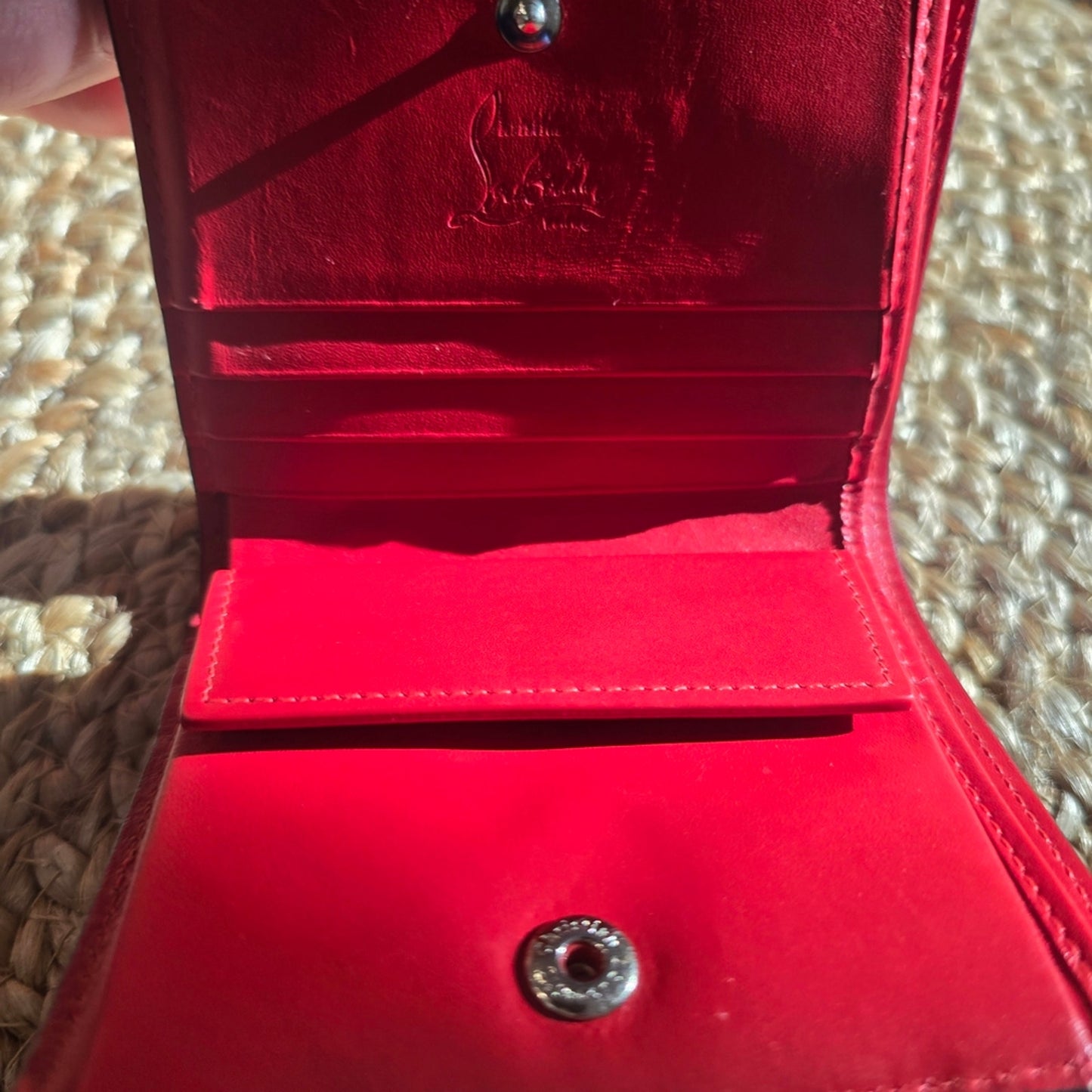 Christian Louboutin White Studded Wallet