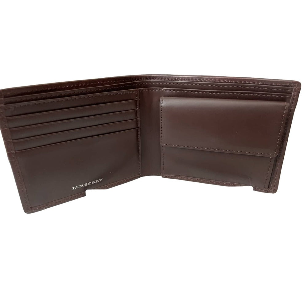 Burberry Men’s Nylon/Leather Bifold Wallet